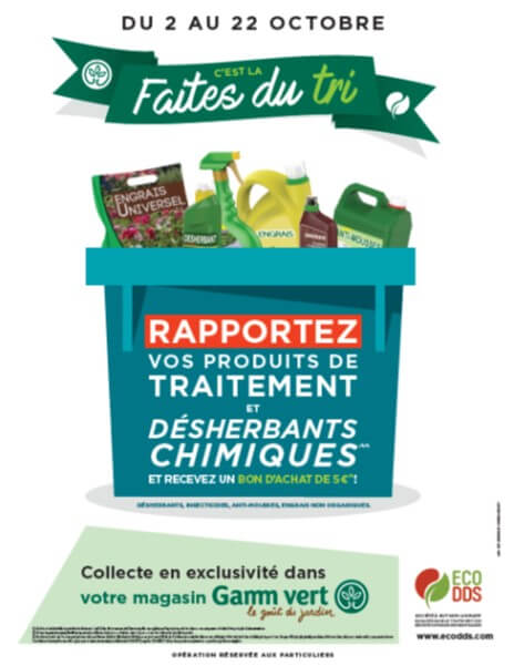 Journées de collecte des produits de traitement et désherbants chimiques – Gamm Vert Chantonnay