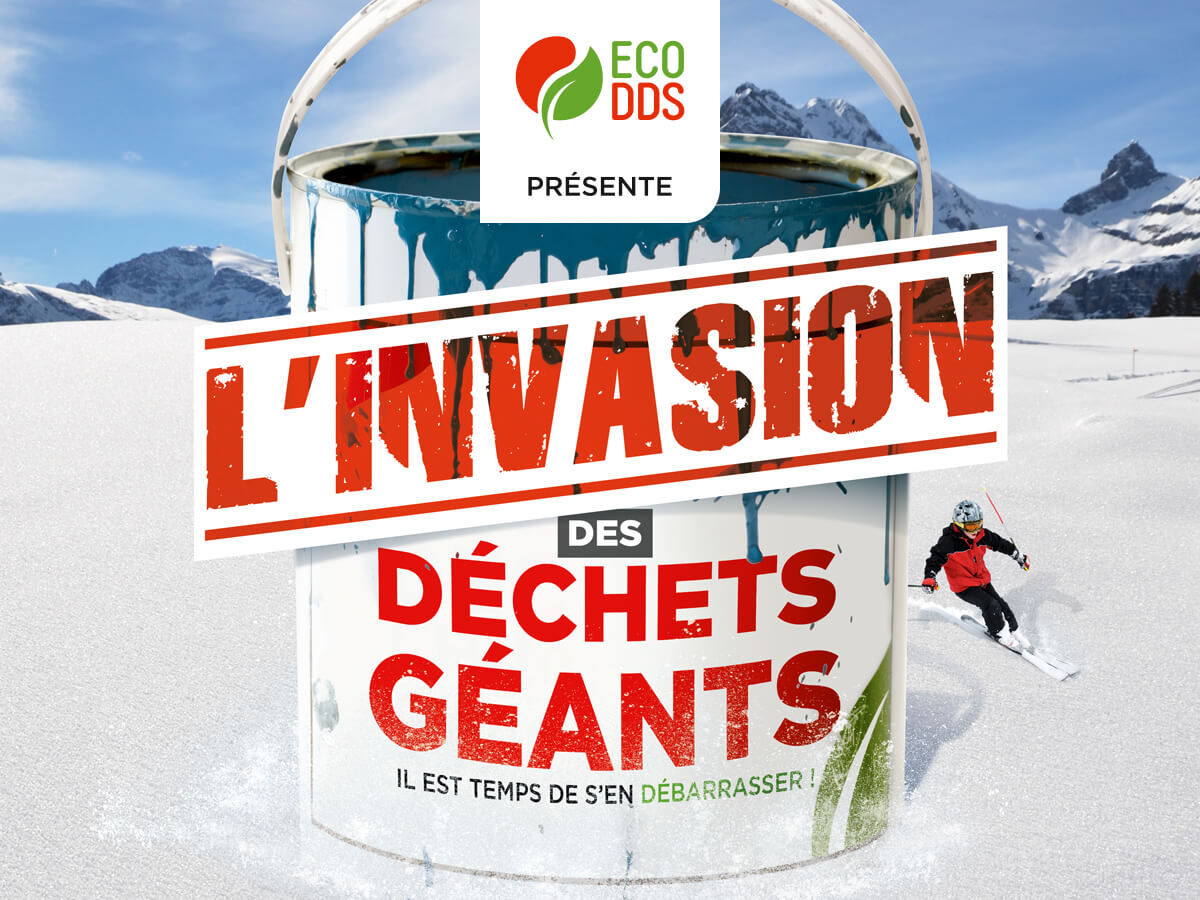 Tournée des déchets chimiques géants : 4 stations de ski sensibilisent au tri !